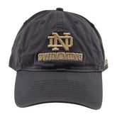 Notre Dame Fighting Irish Swimming Relaxed Adjustable Gray Cap Dad Hat